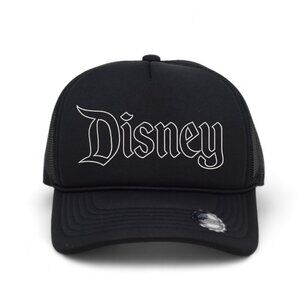 Disney Embroidered 5 Panel Trucker Rope Snap Back Hat - Red & White